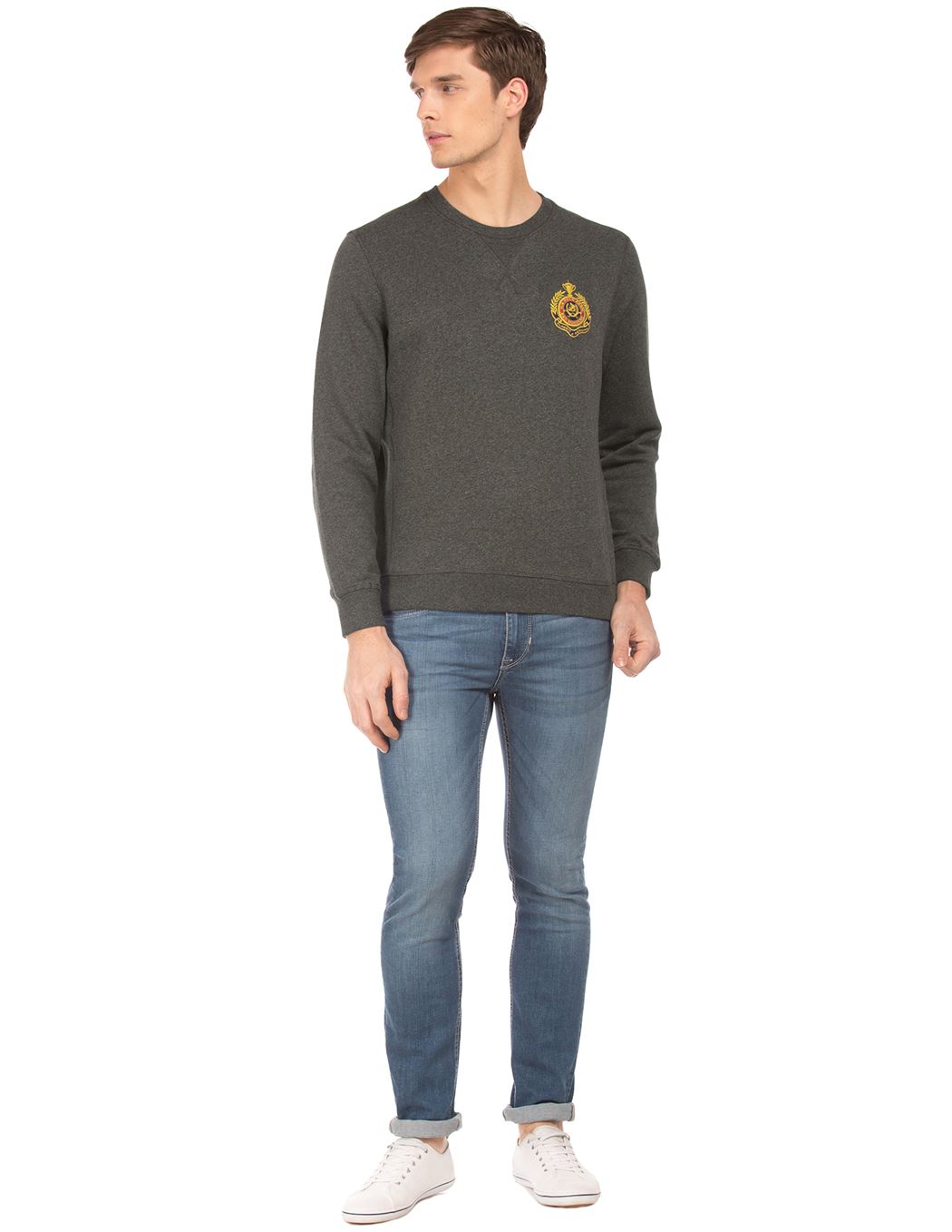 U.S. Polo Assn. Casual Wear Solid Men Sweatshirt